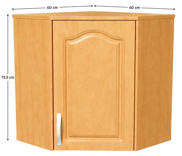 KONDELA Dulap de sus, arin, de dreapta, LORA MDF NEW KLASIK W60/61