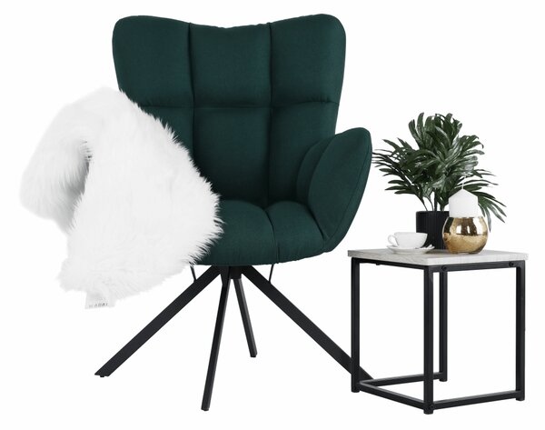 KONDELA Scaun de design, ţesătură verde, KOMODO