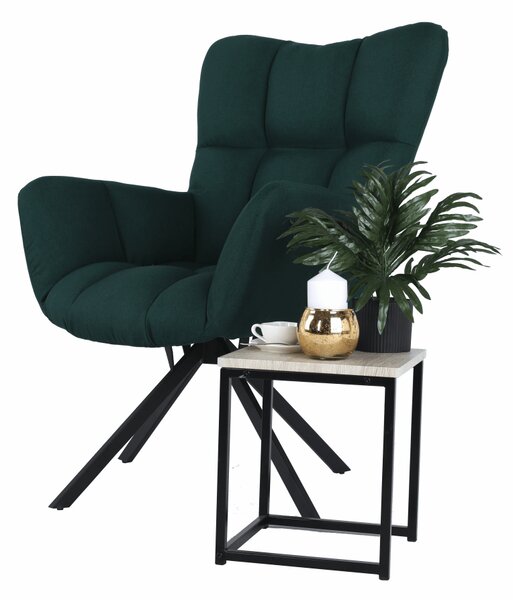 KONDELA Scaun de design, ţesătură verde, KOMODO