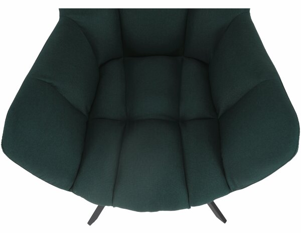 KONDELA Scaun de design, ţesătură verde, KOMODO