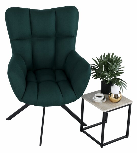 KONDELA Scaun de design, ţesătură verde, KOMODO