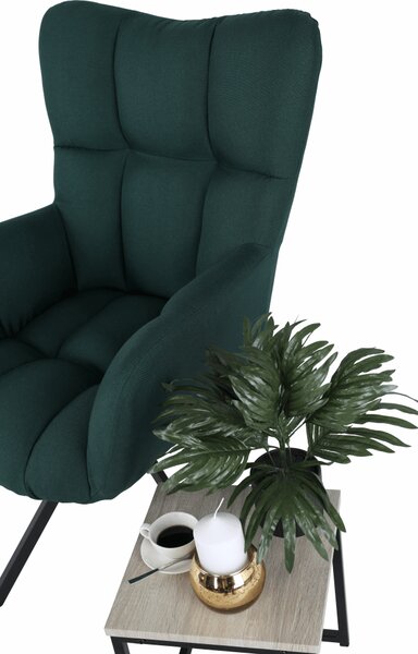 KONDELA Scaun de design, ţesătură verde, KOMODO