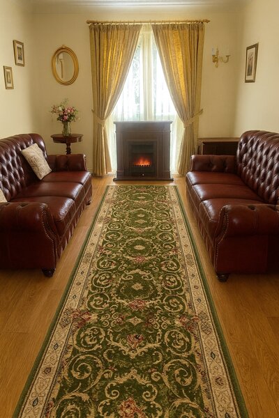 Traversa Hol, Model 15002 310, Verde, Latime 60 cm, Verde 60 x 1000