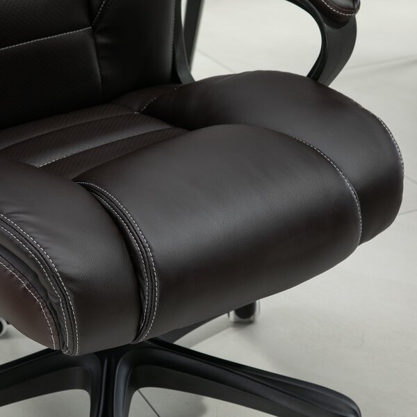 Vinsetto Fotoliu de Birou pentru Masaj și Ergonomic, Design Directorial, Piele Ecologică Neagră, 6 Puncte de Masaj | Aosom Romania