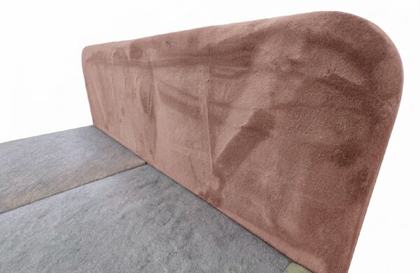 Pat tapițat boxspring FORENA 160x200 cm roz vechi Saltea: Saltea cu arcuri Bonell