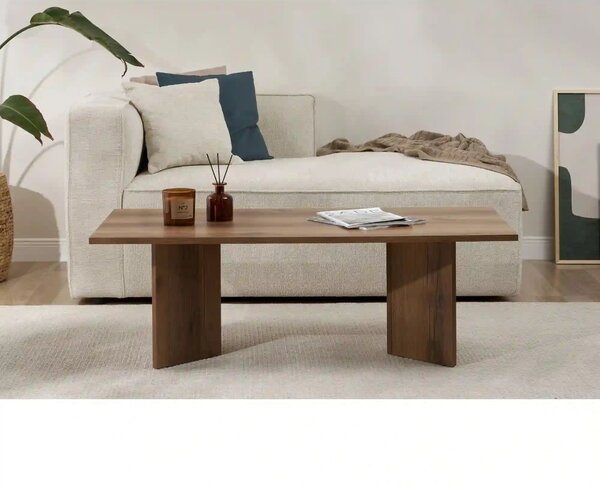 Masuta cafea SABIN, nuc inchis, PAL melaminat, 119x60x40 cm