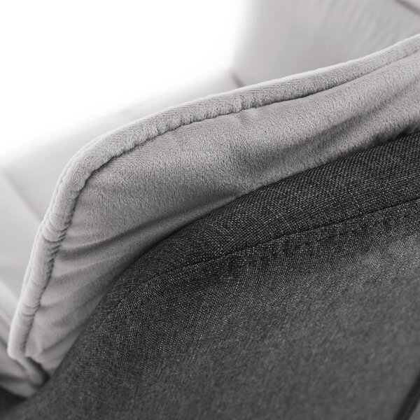 KONDELA Scaun bucătărie, catifea Velvet gri/material textil, CHIMENA