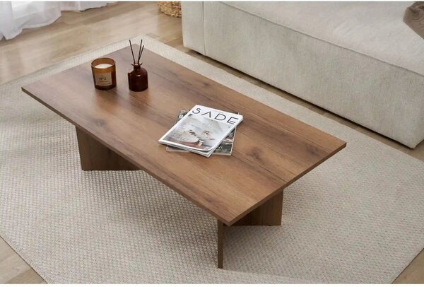 Masuta cafea SABIN, nuc inchis, PAL melaminat, 119x60x40 cm