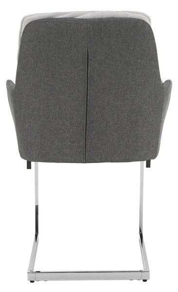 KONDELA Scaun bucătărie, catifea Velvet gri/material textil, CHIMENA