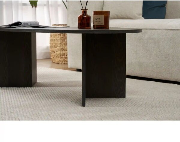 Masuta cafea SABLE, negru, PAL, 119x60x40 cm