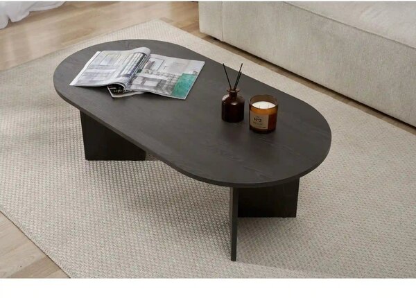 Masuta cafea SABLE, negru, PAL, 119x60x40 cm