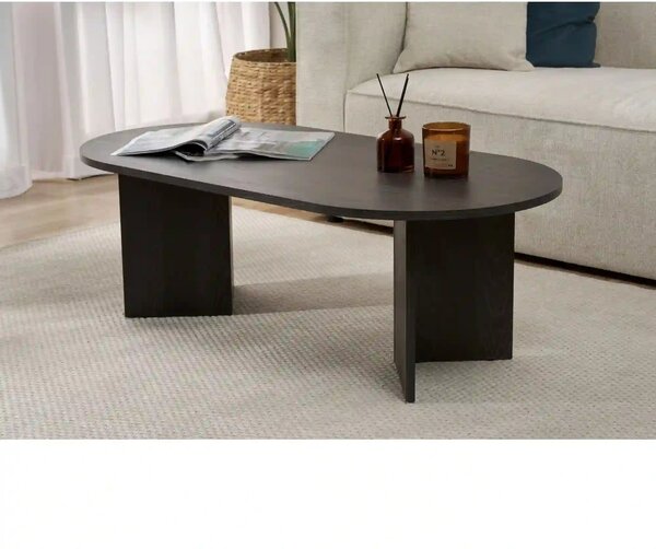 Masuta cafea SABLE, negru, PAL, 119x60x40 cm