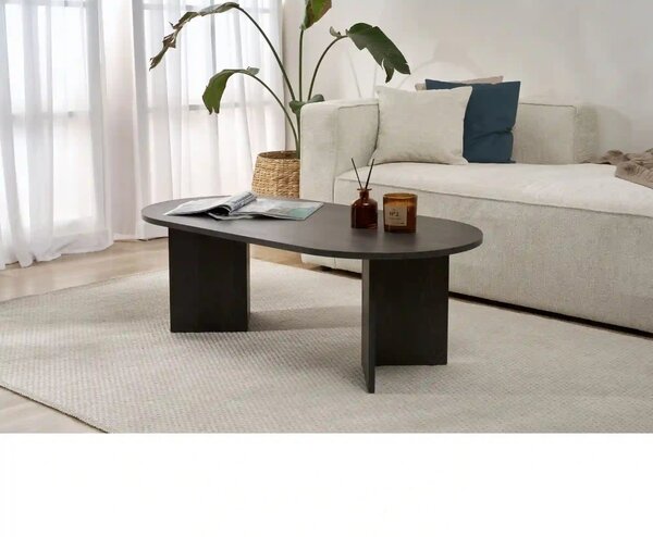 Masuta cafea SABLE, negru, PAL, 119x60x40 cm