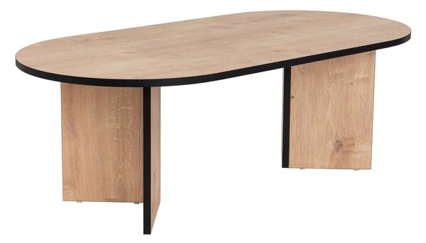 Masuta cafea SABLE, stejar/negru, PAL, 119x60x40 cm