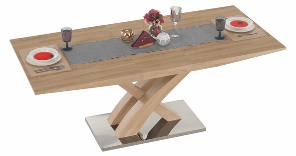 KONDELA Masă dining, stejar, 160-200x90 cm, BONET NEW TIP 2