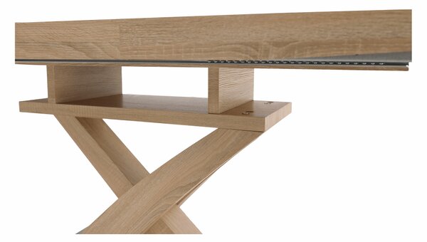 KONDELA Masă dining, stejar, 160-200x90 cm, BONET NEW TIP 2