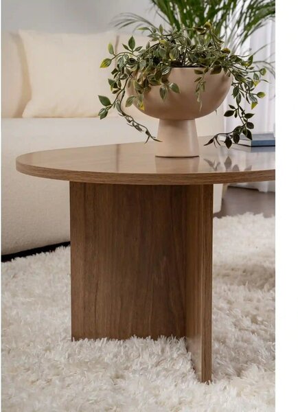 Masuta cafea SABLE, nuc, PAL, 119x60x40 cm