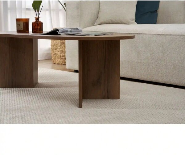 Masuta cafea SABLE, nuc inchis, PAL, 119x60x40 cm
