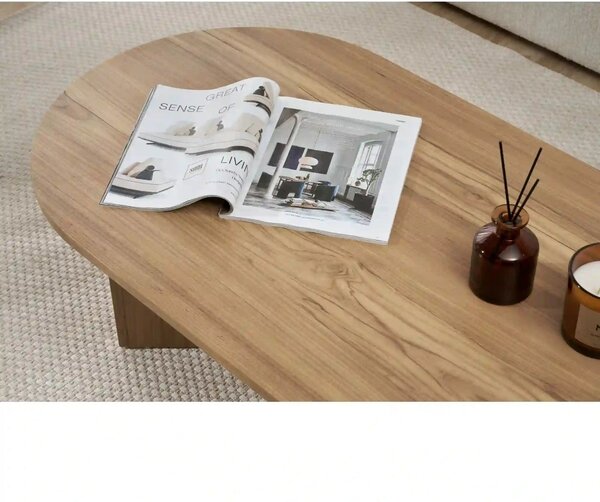 Masuta cafea SABLE, stejar, PAL, 119x60x40 cm