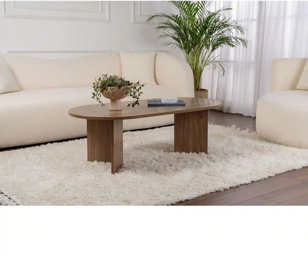 Masuta cafea SABLE, nuc, PAL, 119x60x40 cm