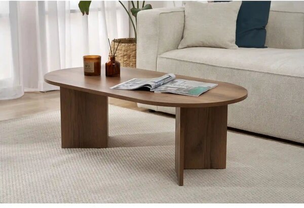 Masuta cafea SABLE, nuc inchis, PAL, 119x60x40 cm