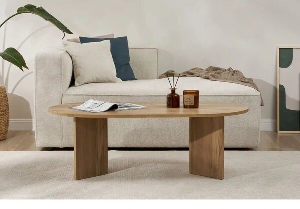 Masuta cafea SABLE, stejar, PAL, 119x60x40 cm