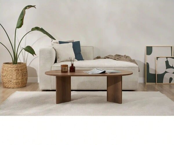 Masuta cafea SABLE, nuc inchis, PAL, 119x60x40 cm
