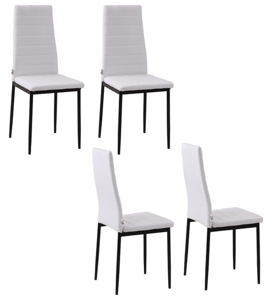Set 4 scaune bucatarie HOMCOM, scaune moi, scaune pentru bucatarie, sarcina 120kg,41 x 50 x 97cm | Aosom Romania