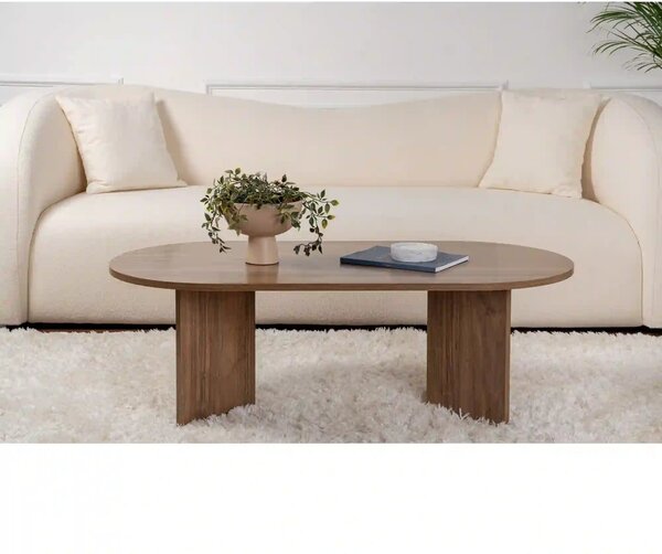 Masuta cafea SABLE, nuc, PAL, 119x60x40 cm