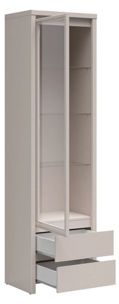 Vitrina KASPIAN, casmir, PAL/sticla, 56x41x201 cm
