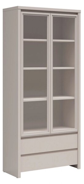 Vitrina KASPIAN, casmir, PAL/sticla, 90x41x201 cm