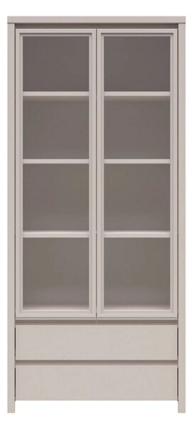 Vitrina KASPIAN, casmir, PAL/sticla, 90x41x201 cm