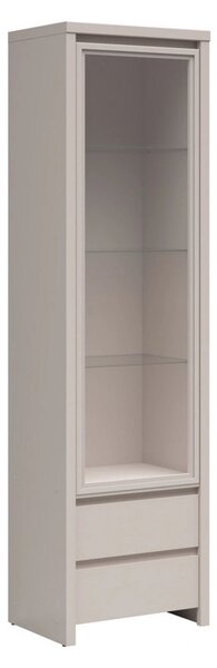 Vitrina KASPIAN, casmir, PAL/sticla, 56x41x201 cm