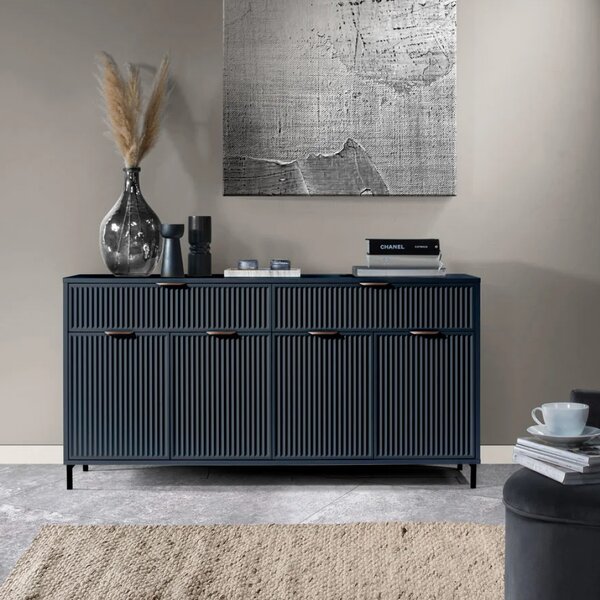 KONDELA Comoda, albastru indigo, STYLE LS 1