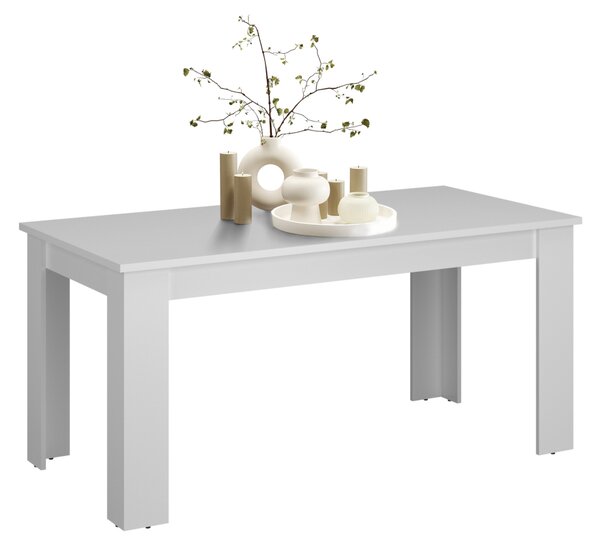 KONDELA Masă dining extensibilă, albă, 160-210x90 cm, ERODIN