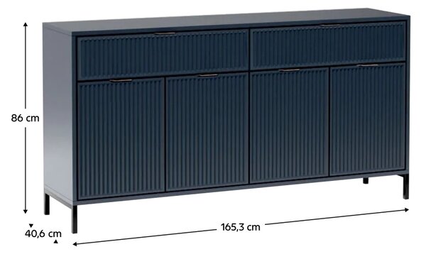 KONDELA Comoda, albastru indigo, STYLE LS 1