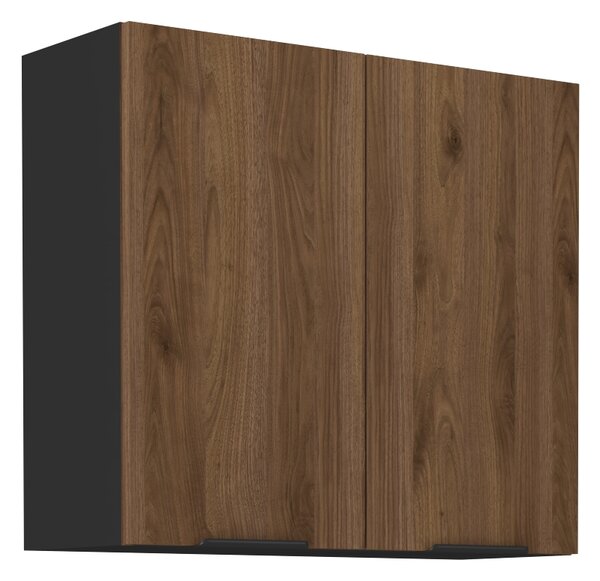 KONDELA Dulap superior, nuc okapi/negru, MENZO 80 G-72 2F