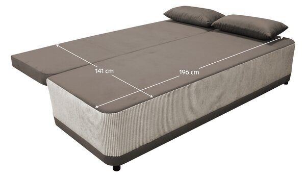 KONDELA Canapea extensibilă, gri-bej Taupe, SENTY
