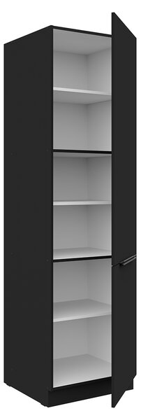 KONDELA Dulap înalt, negru, SIBER 60 DK-210 2F