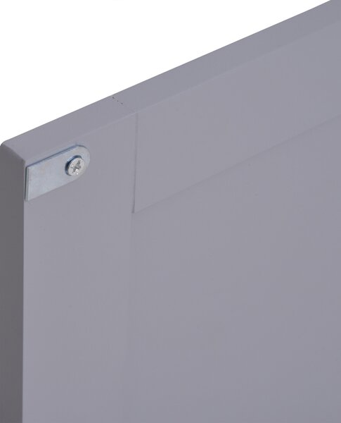 Kleankin Dulap Sub Chiuvetă Baie U-Shape 2 Uși Etajeră Reglabilă MDF Alb Gri 60x30x60cm | Aosom Romania