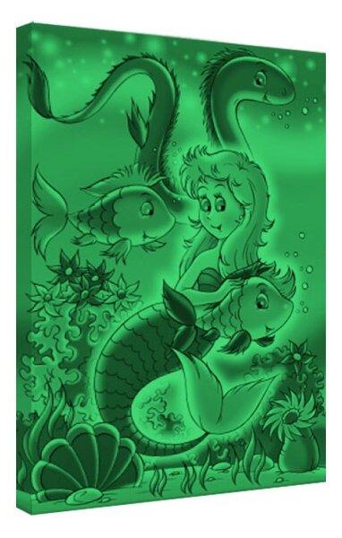 Tablou fosforescent mica Sirena