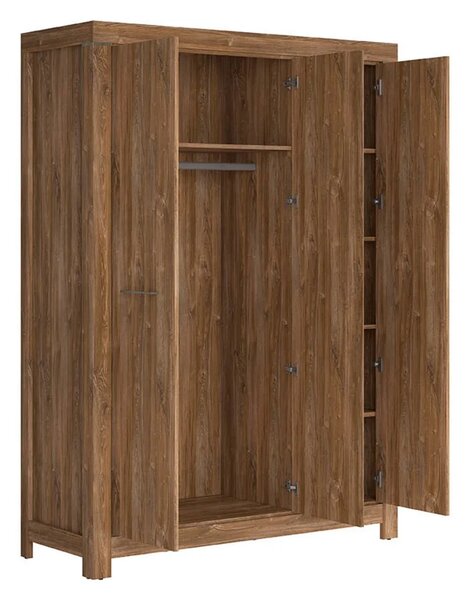 Set dormitor GENT si pat COSALA III 140x200, stejar/bej, dulap cu 3 us