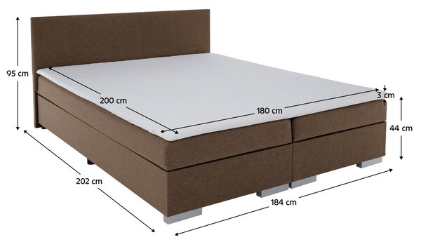 KONDELA Pat Boxspring, maro, 180x200, ADARA