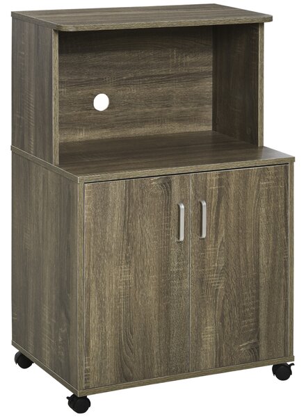 Mobilier Bucatarie cu 4 Roti, Dulapior cu Etajera din PAL, Lemn 60,4x40,3x97cm HOMCOM | Aosom Romania