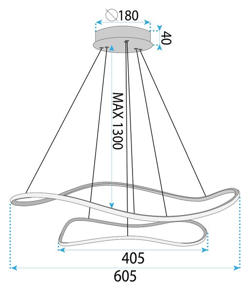 Lampă suspendată LHJ017-CP2 AUR
