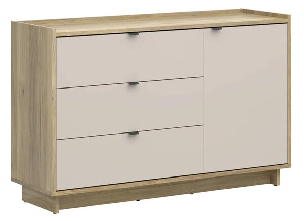 Set dormitor DALVA, stejar/casmir, pat 160x200, dulap cu 3 usi si 2 se