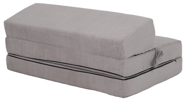 KONDELA Saltea pliabilă/fotoliu extensibil, 2 in 1, gri, VEDIS