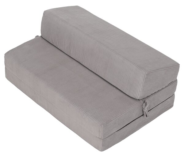 KONDELA Saltea pliabilă/fotoliu extensibil, 2 in 1, gri, VEDIS