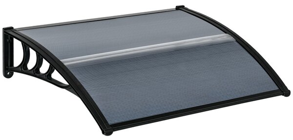 Outsunny copertina policarbonat anti-UV, 100x80 cm, negru | Aosom Romania