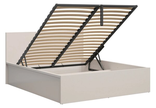 Set dormitor TETRIX 2, casmir/alb, pat 160x200, dulap cu 2 usi si 2 no